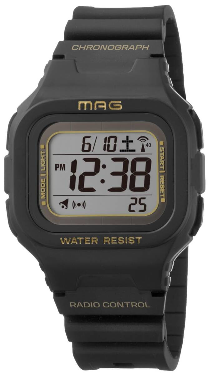 MAG Watch Digital Radio Controlled Solar Dual Power Waterproof 10 ATM Urethane B