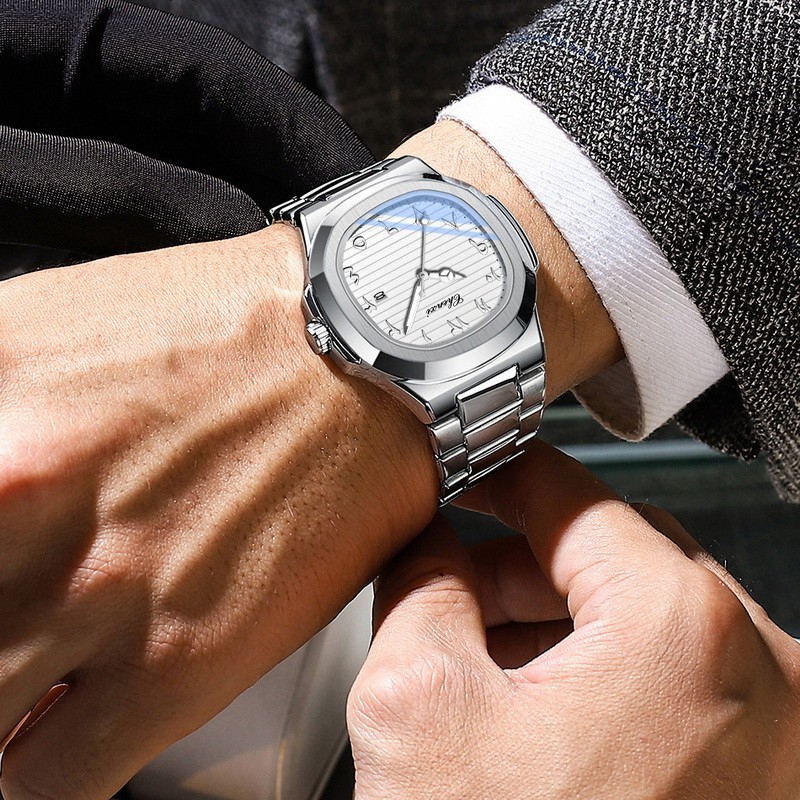 CHENXI Men Business Eastern Arabic Numerals Dial Luminous Calendar Quartz Watch