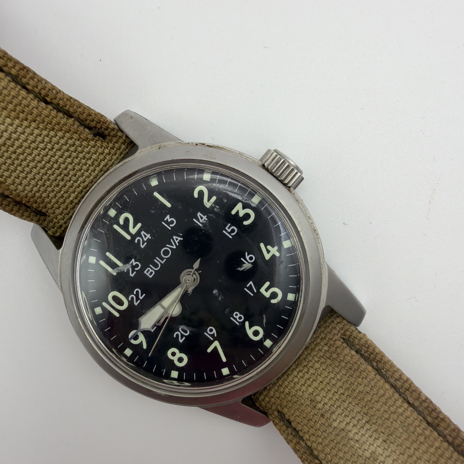 Bulova Hack Watch 96A19 Swiss Limited Edition WWII Replica 38mm Quartz UNTESTED