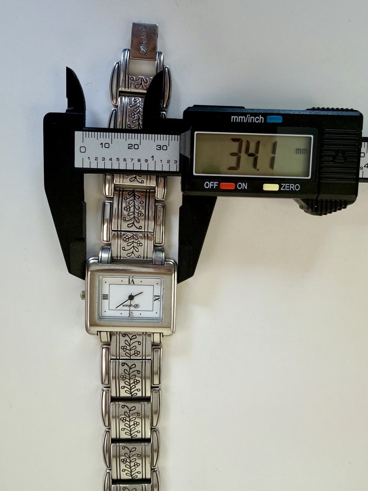 Retired Brighton Dresden Watch Silver Bracelet + Red Black Leather New Battery