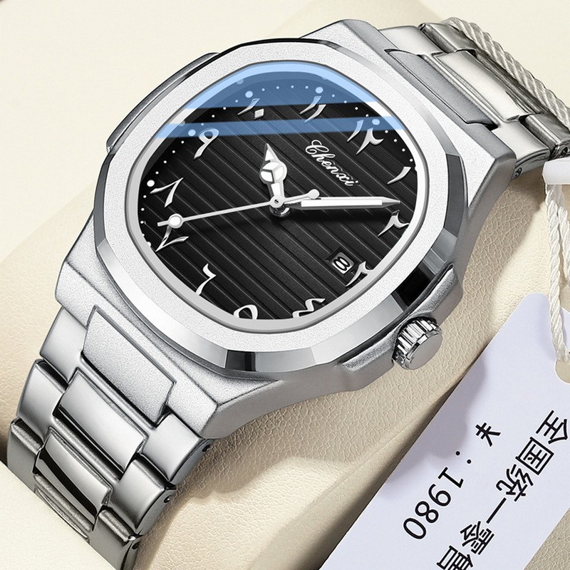 CHENXI Men Business Eastern Arabic Numerals Dial Luminous Calendar Quartz Watch