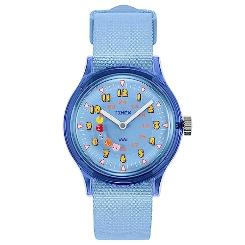 TIMEX PAC-MAN Camper Unisex Light Blue Watch TW2V94000 Retro Japan Edition