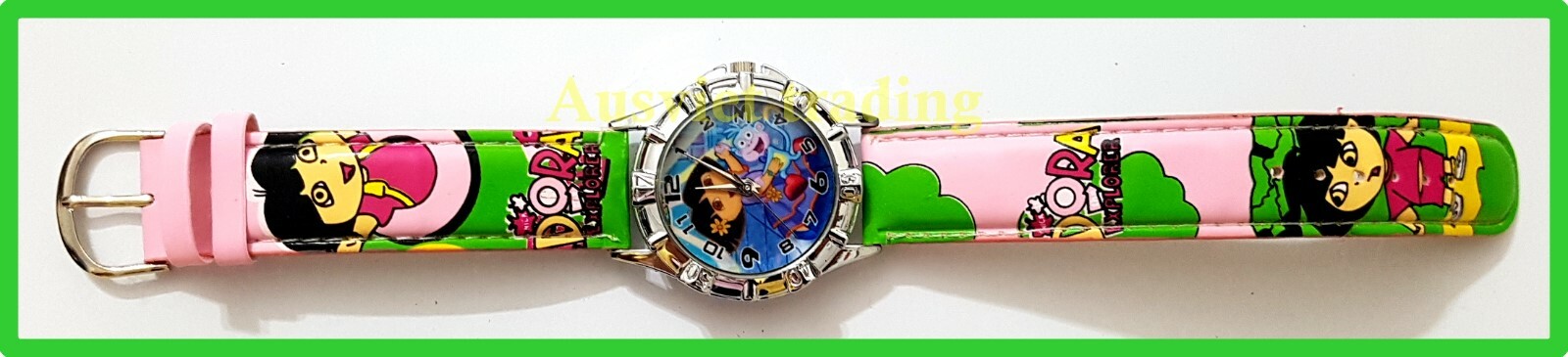 new Dora Princess girls Kids time Watch Toy faux leather band
