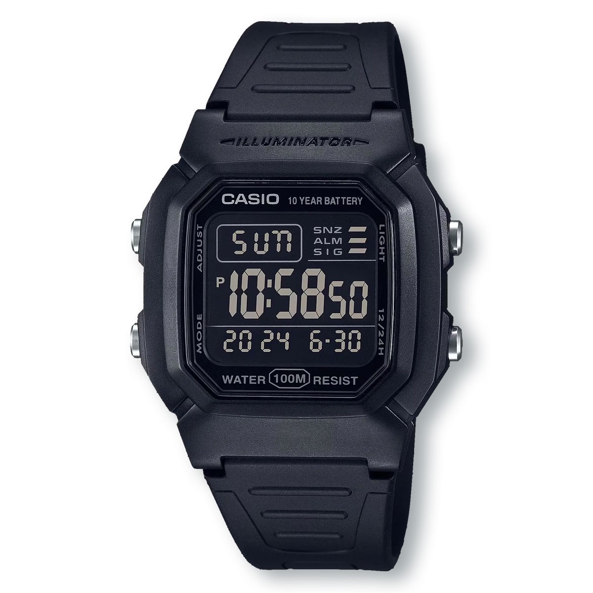 CASIO W800H-1BV Illuminator Digital Sports Watch, Black