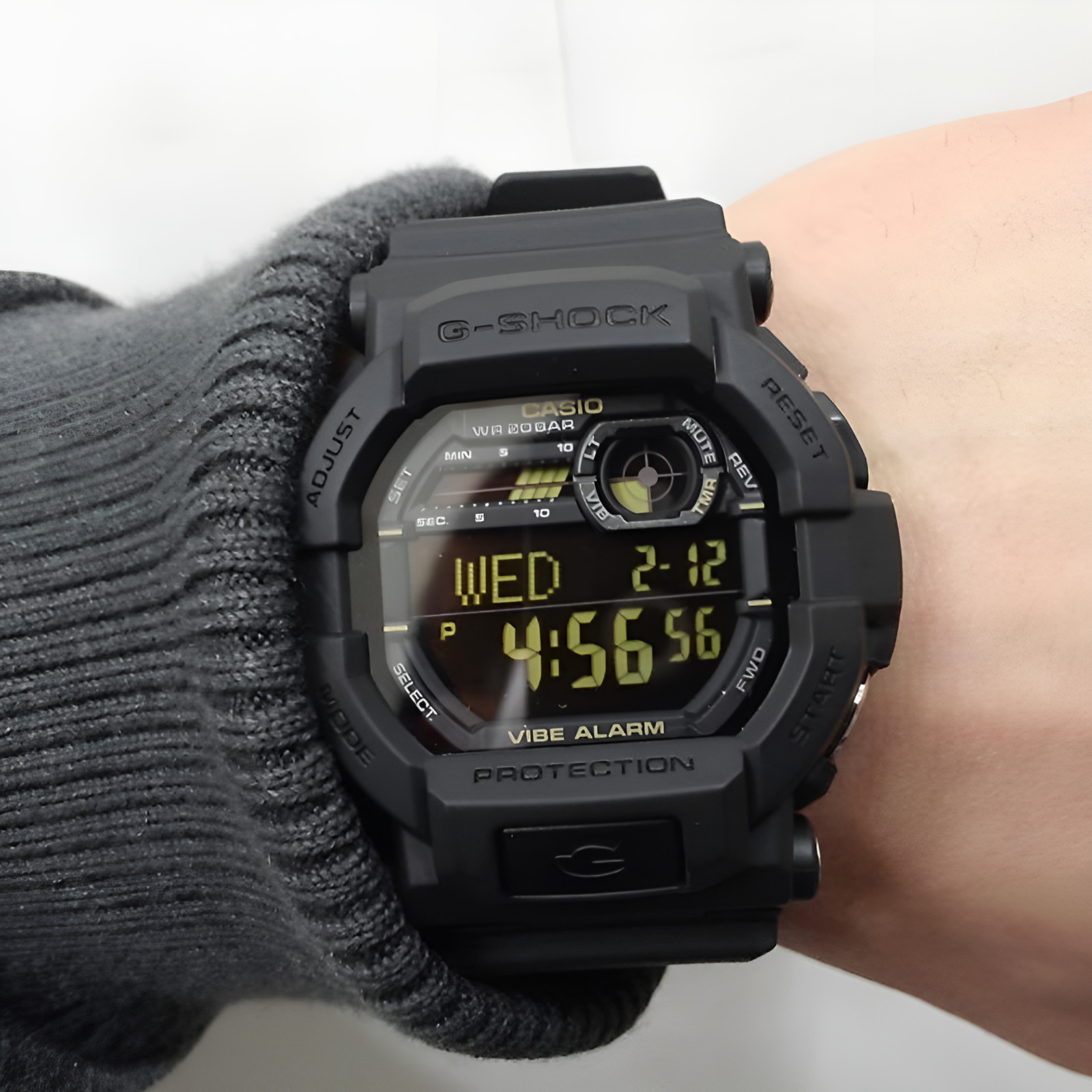 G-Shock GD-350-1BDR Digital Watch Big Face Practical Vibration Alarm All Black