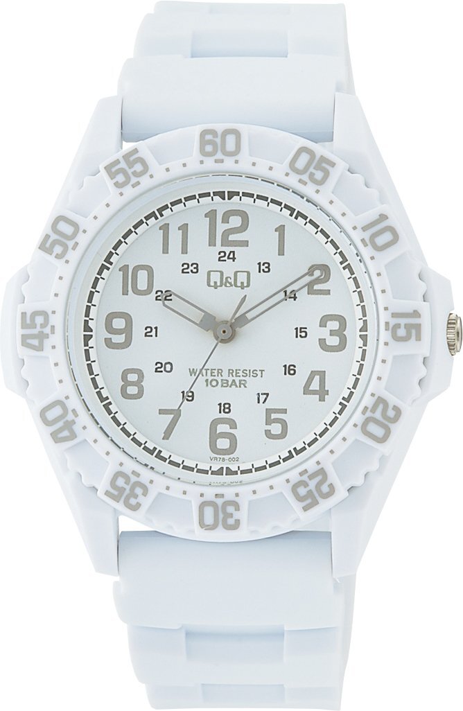 Citizen Q&Q Watch Analog Waterproof Urethane Belt VR78-002 Men’s White