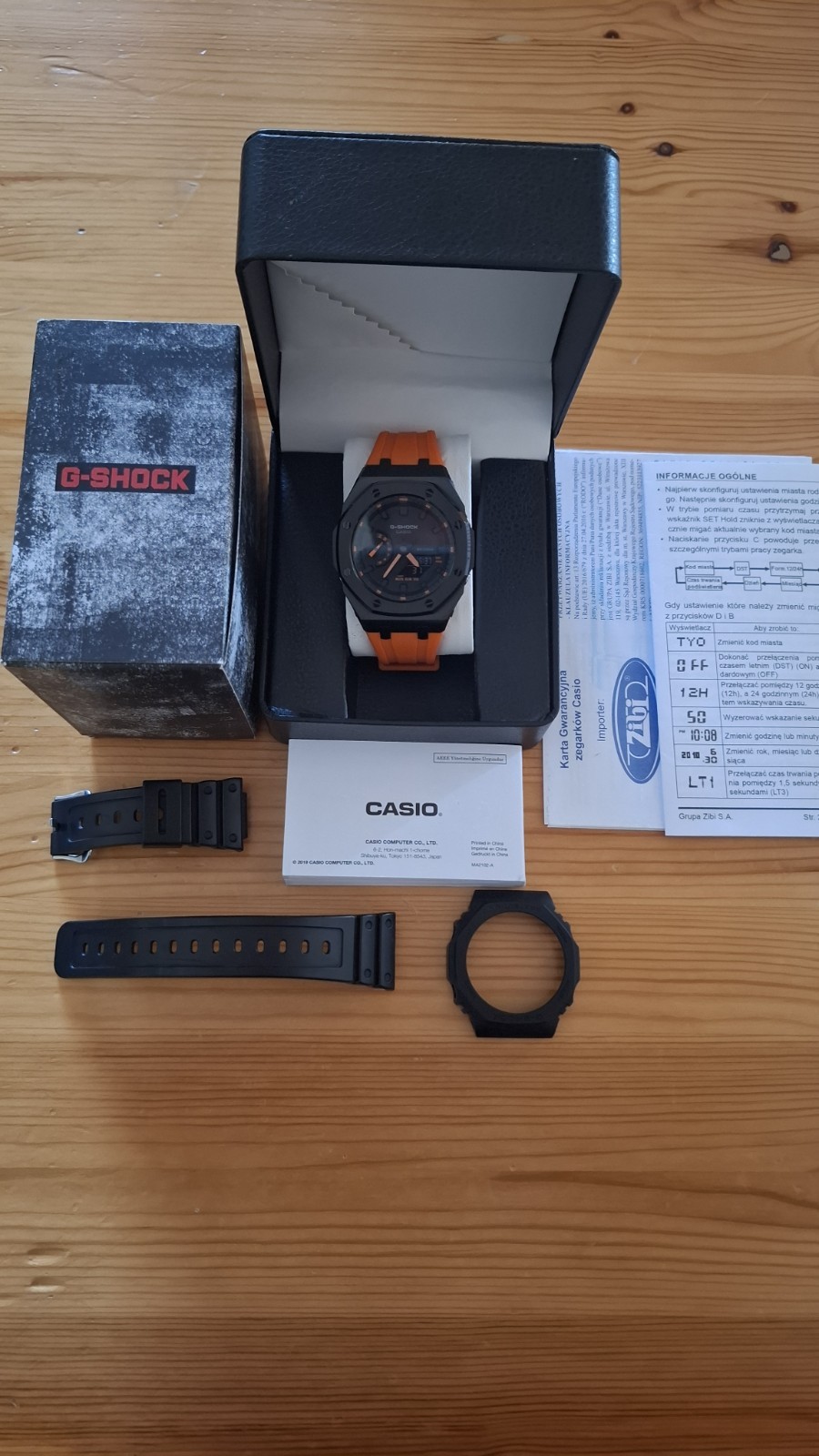 CUSTOM CasiOak GA-2100 G-Shock Casio oak Watch Orange NEW