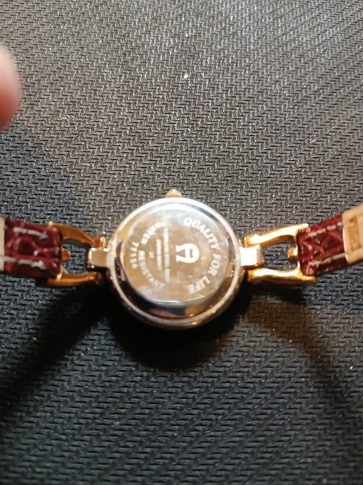 Etienne Aigner Women’s Dress Quartz Analog Watch Gold Brown Leather 24-27mm Box