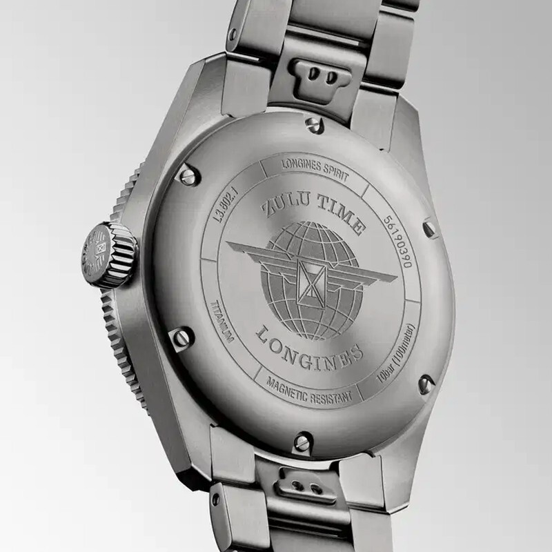 New Longines Spirit Zulu Time 39mm Titanium Anthracite Men’s Watch L3.802.1.53.6