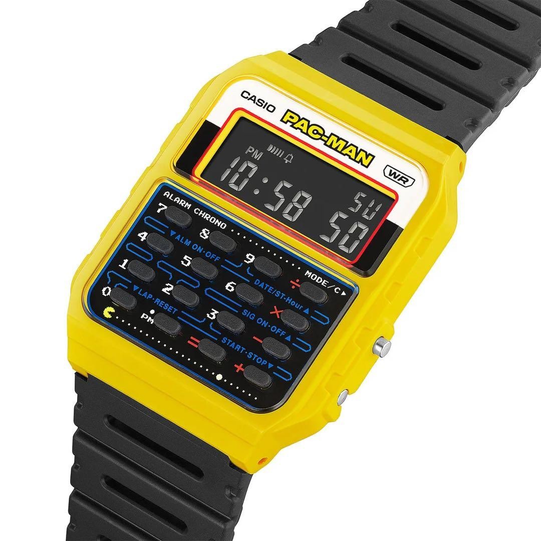 CASIO PAC-MAN DBC-611PAC-9 Digital Calculator Watch Yellow Japan Collab New