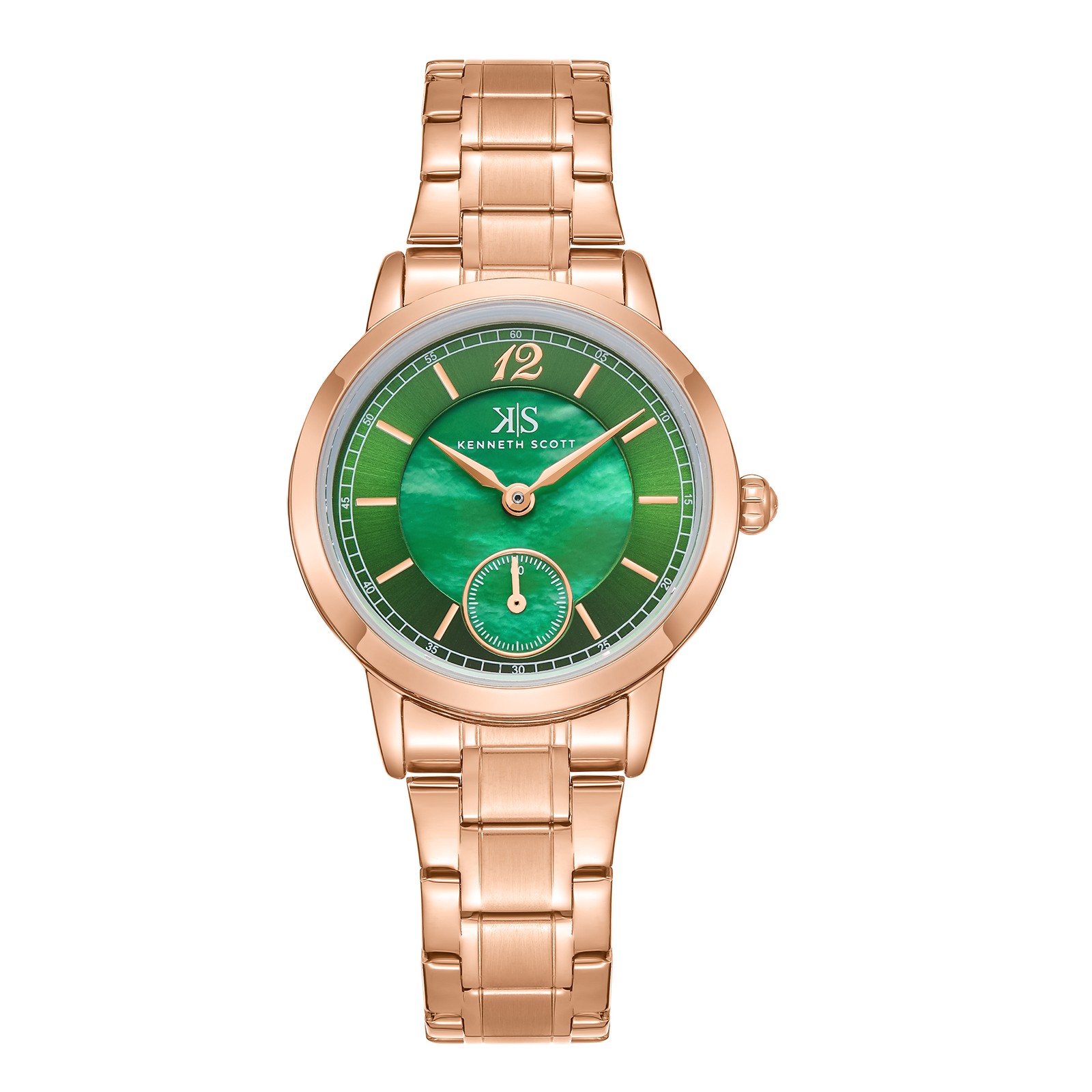 Kenneth Scott Women’s Analog Watch | Green Dial, 29mm, 30 m (3 ATM)