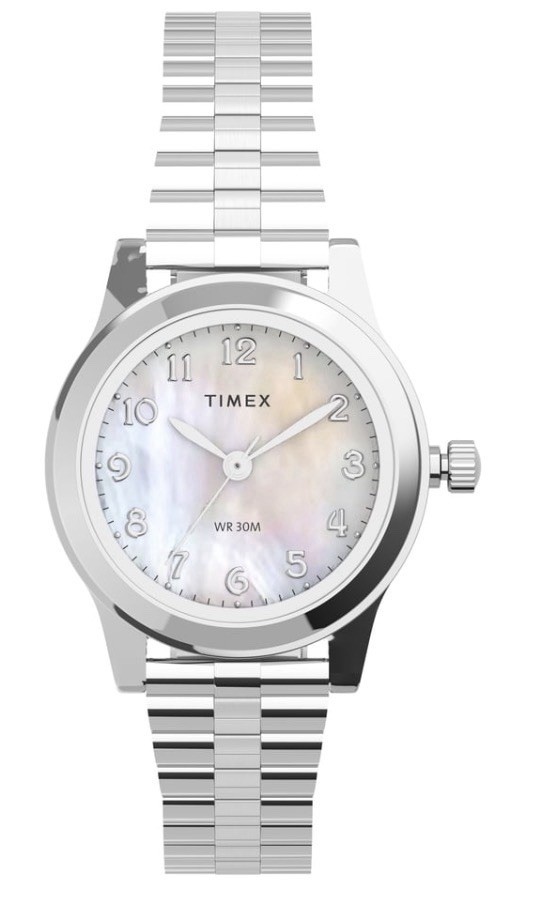 Women’s Timex Indiglo Expansion Band Watch NEW – Silver/Mother of Pearl