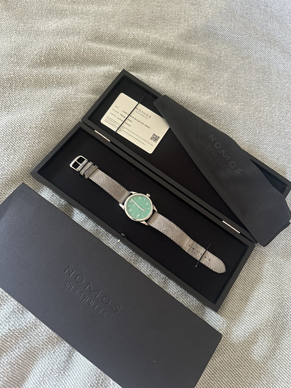NOMOS Glashutte Club Campus 726.GB Electric Dial 38mm Green