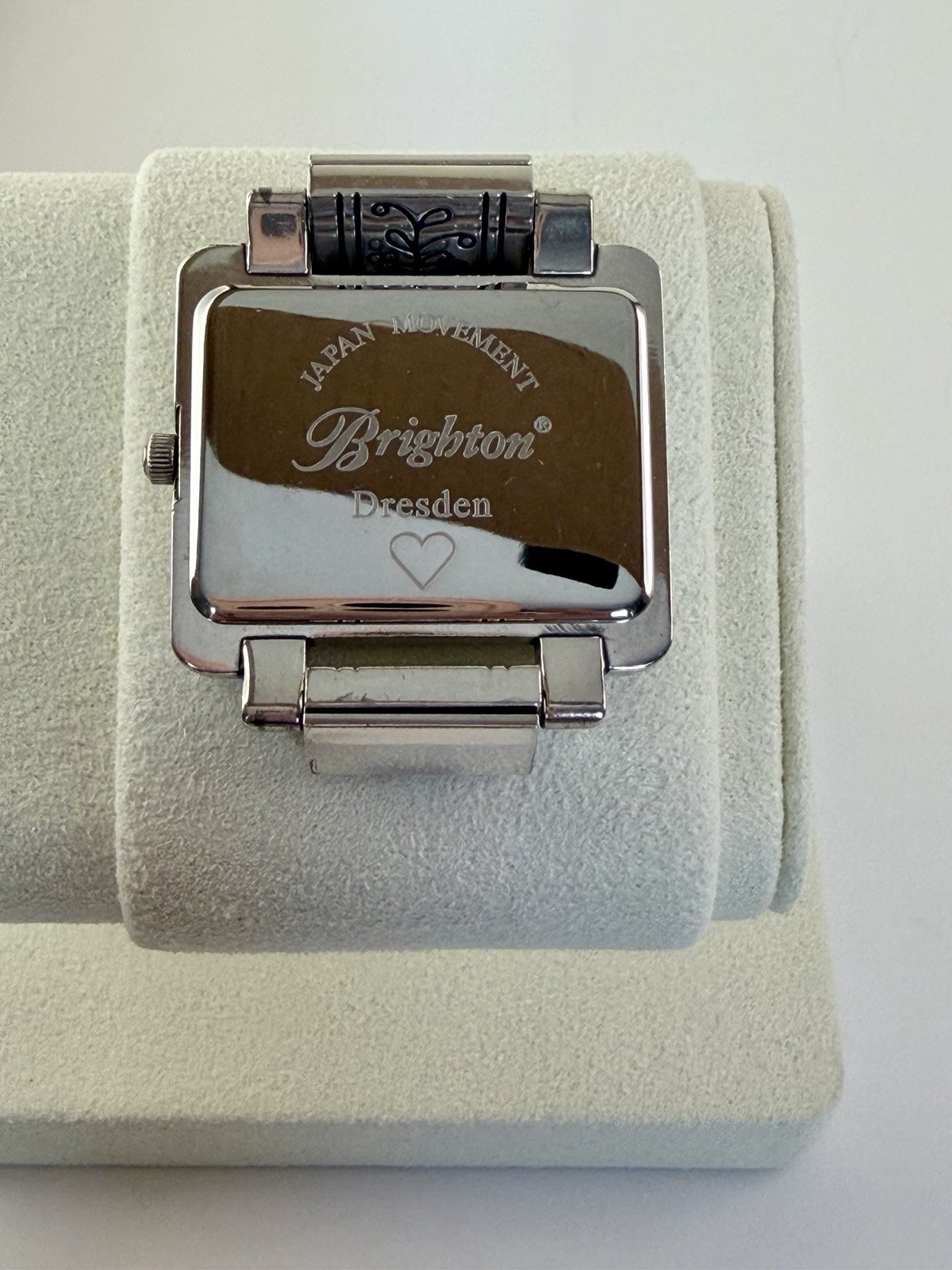 Retired Brighton Dresden Watch Silver Bracelet + Red Black Leather New Battery