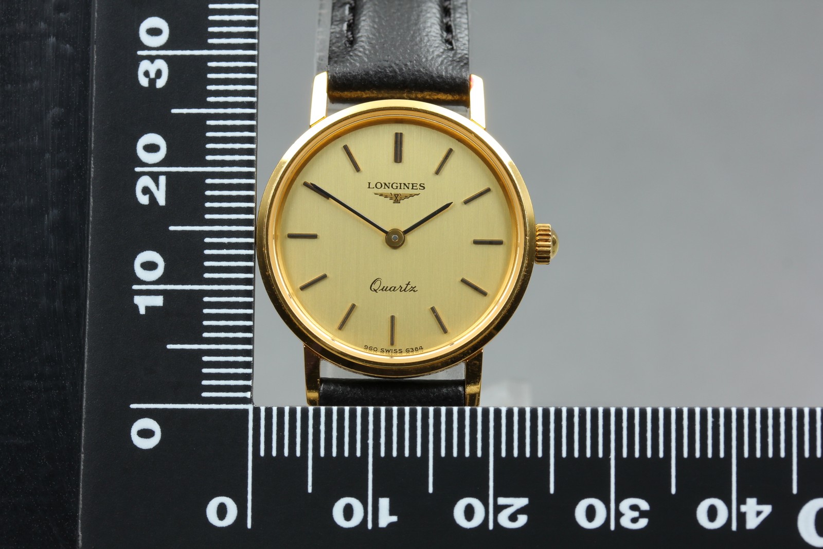 LONGINES Women’s Watch 960 6384 Gold Dial Round Quartz Swiss Made [Near MINT]