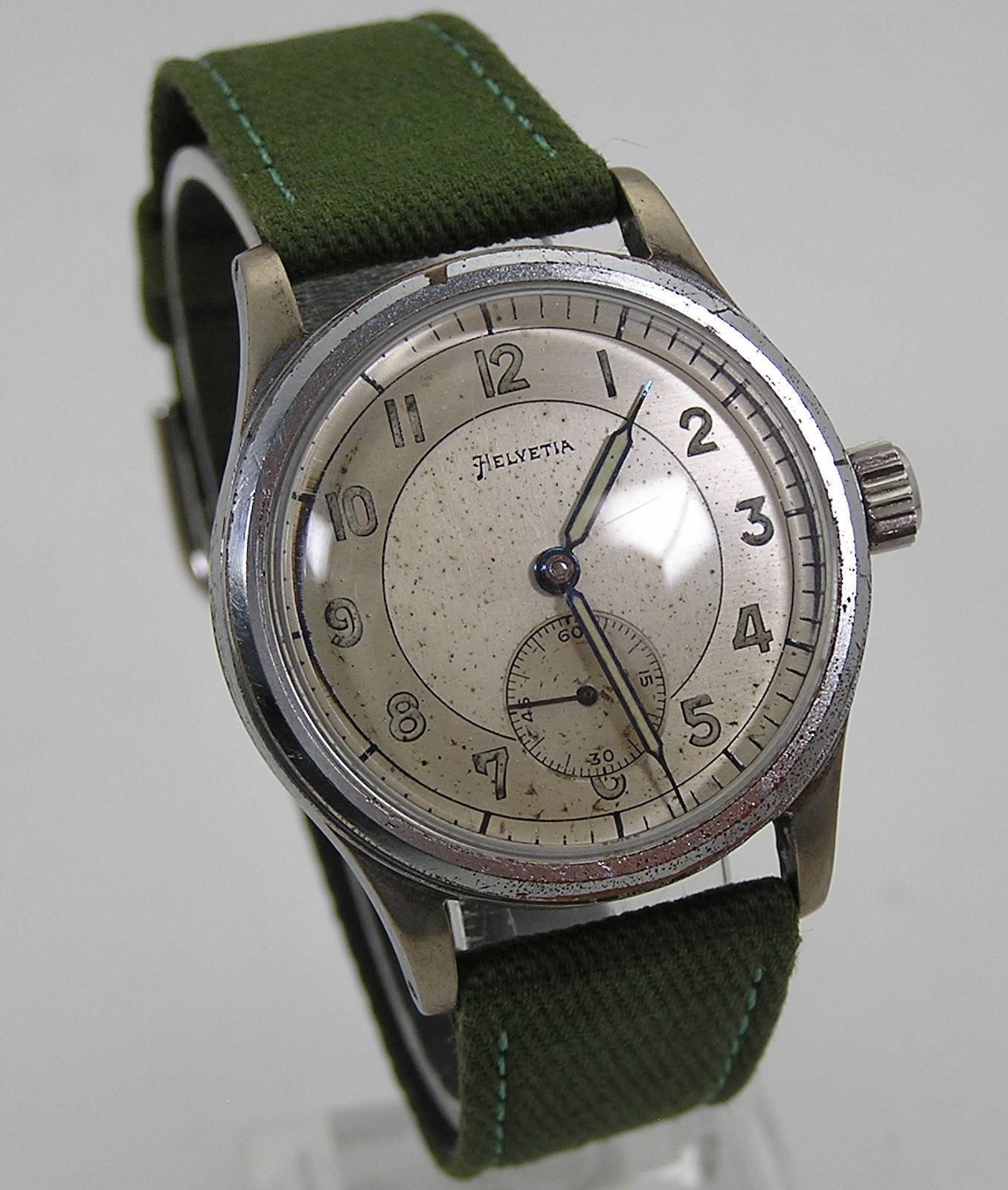 WWII Captured Helvetia DH Dienstuhr Heer German Rebranded US Army Ord. OH Watch