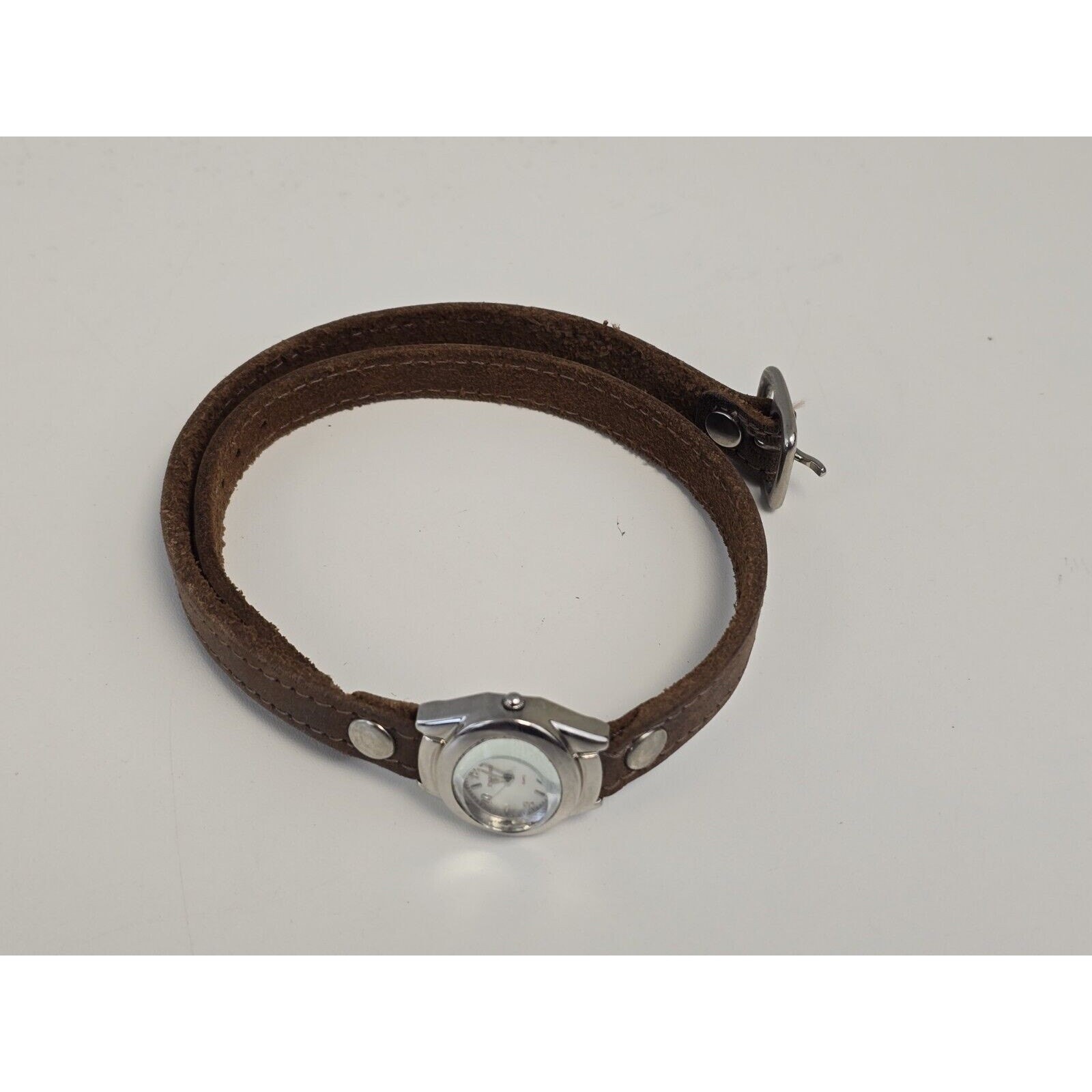 RED MONKEY Designs Womens Watch Long Brown Wrap Around Leather Strap