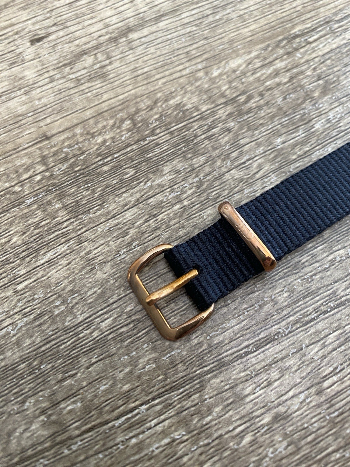 Daniel Wellington Cornwall NATO Nylon Watch Strap Women 16mm Rose Gold Black