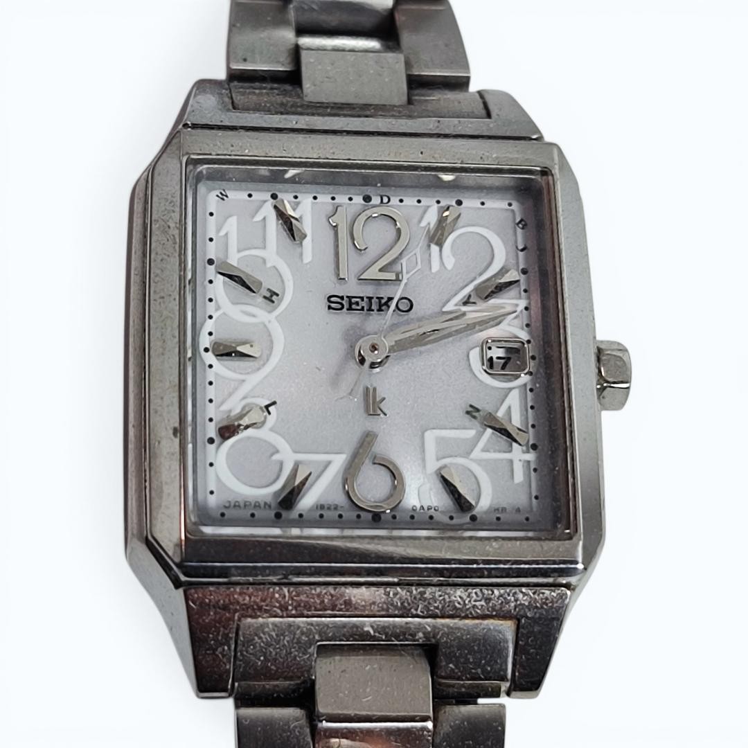 SEIKO Lukia 1B22-0AL0 Square-Shaped Radio-Controlled Solar Watch