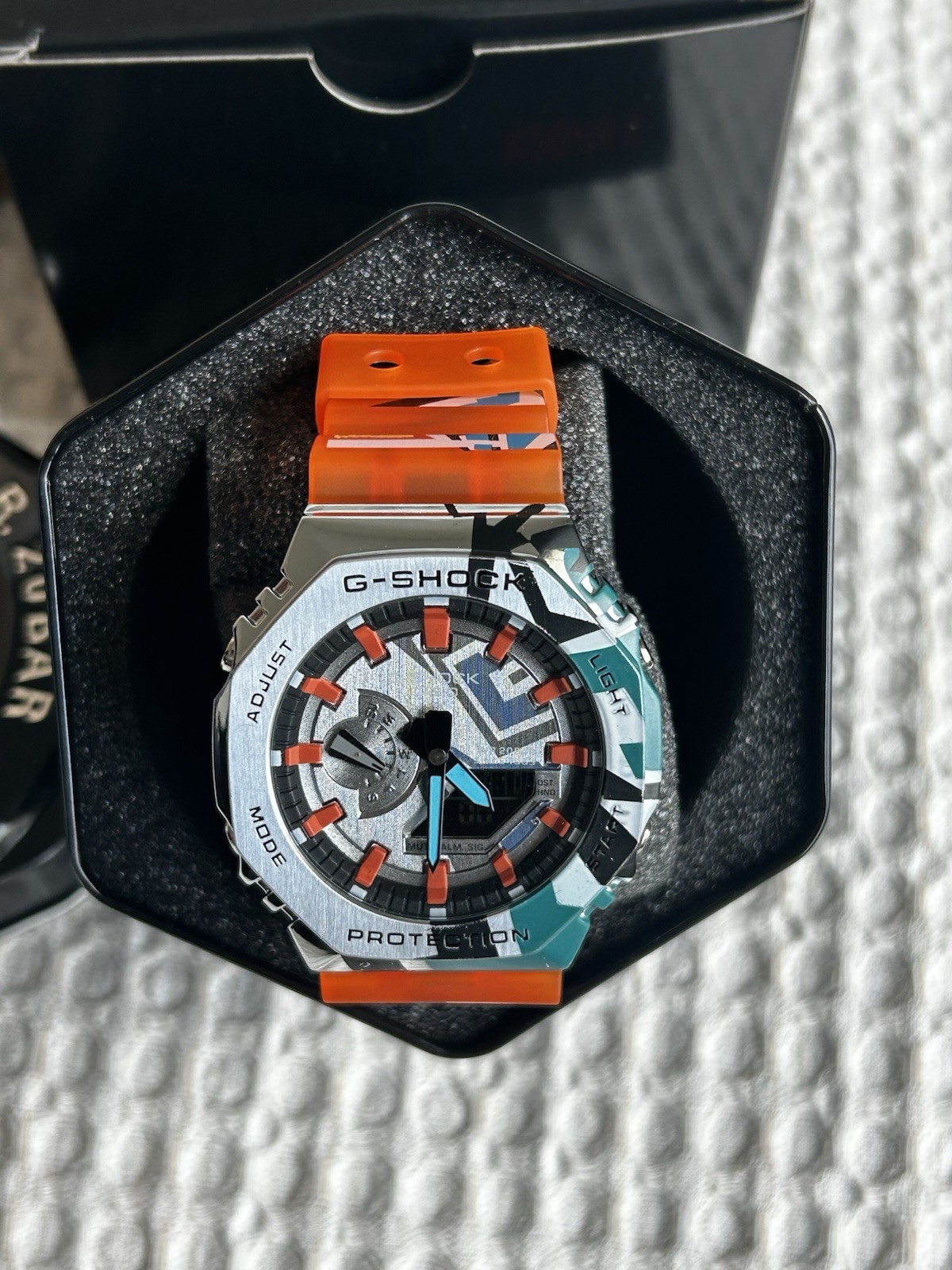 Casio G-SHOCK Octagon Orange Resin Analog/Digital Quartz 200m Watch w/ Box