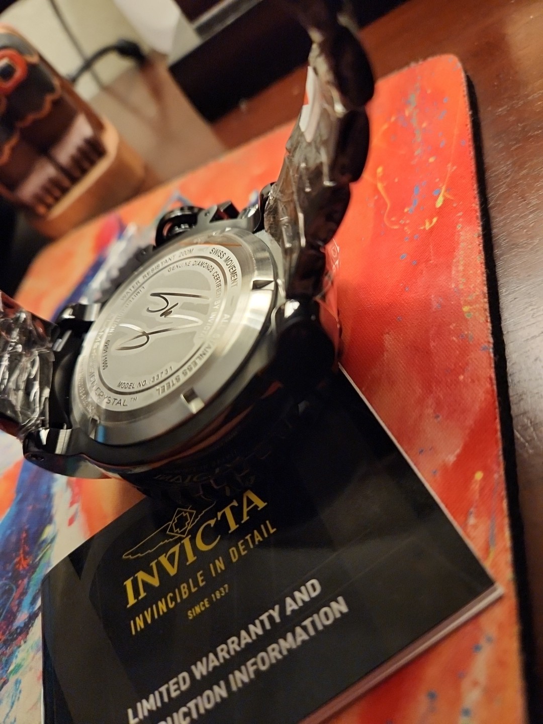 GIGANTIC Rare Limited 201 of 1K Invicta SHAQ 0.24 Carat Diamond 80mm bezel 33731