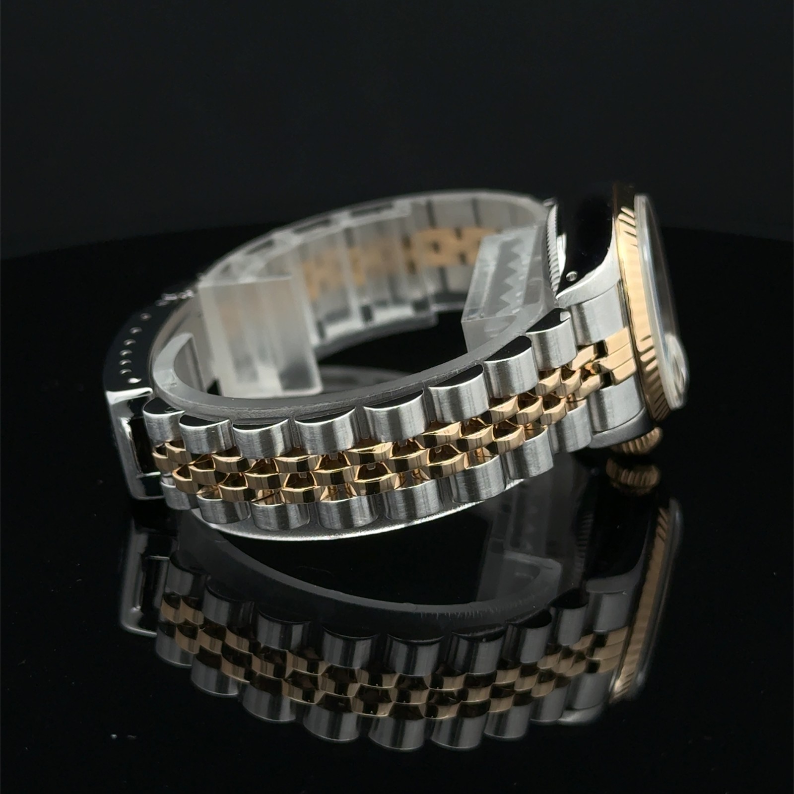 1987 Rolex Datejust Lady Champagne Stick Jubilee 69173 Steel & YG