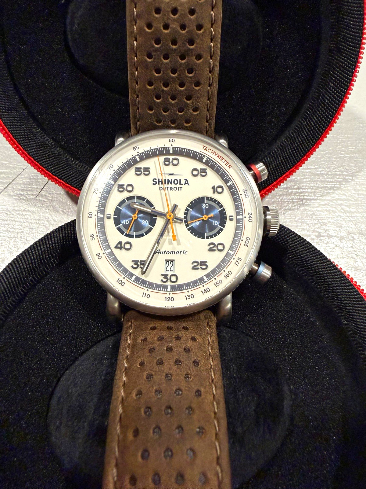Shinola Canfield Lap 05 44MM Watch Excellent Condition