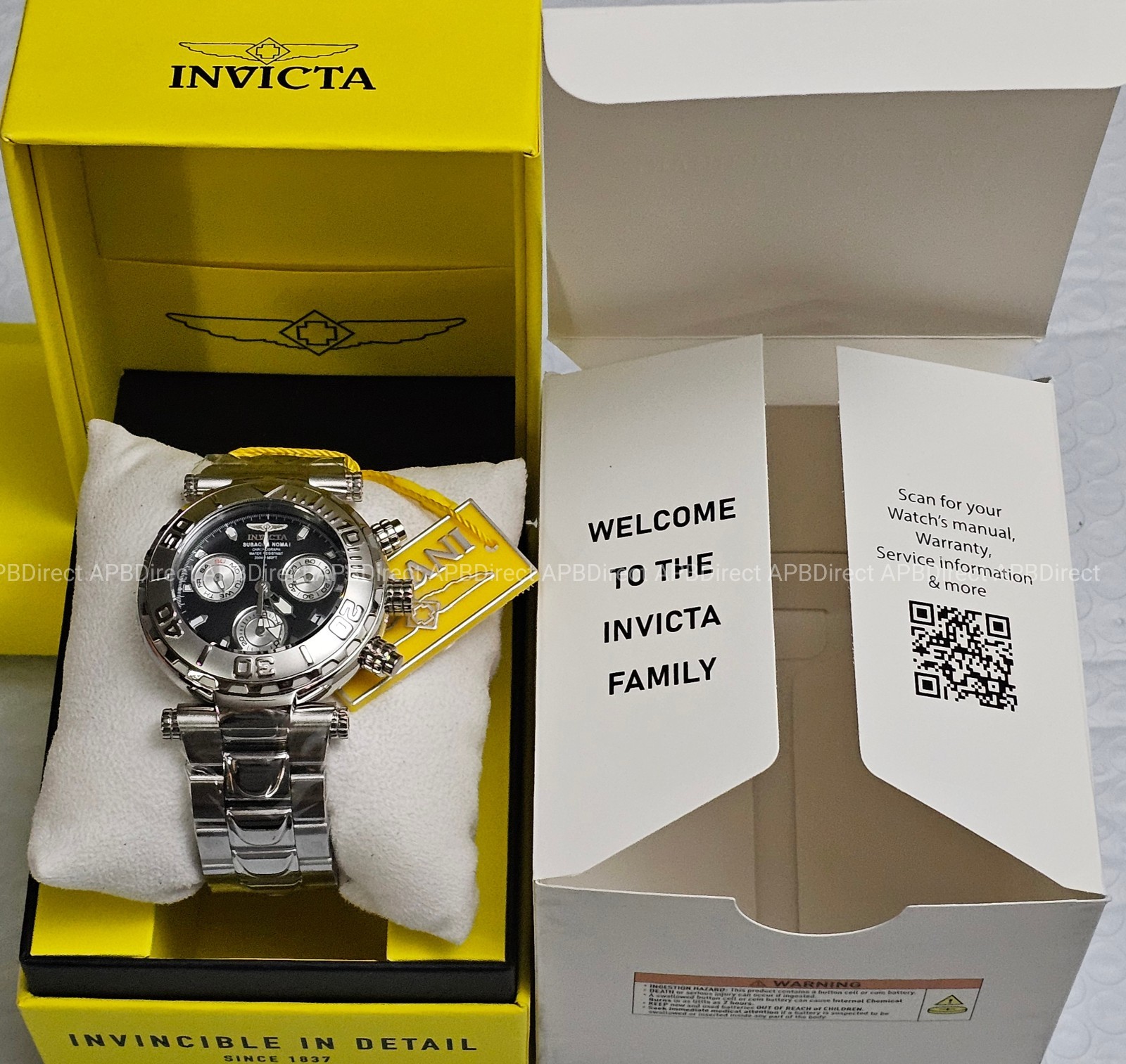 Invicta – Subaqua Noma I – Swiss Z60 Limited Edition #605 Silver BLK mens watch