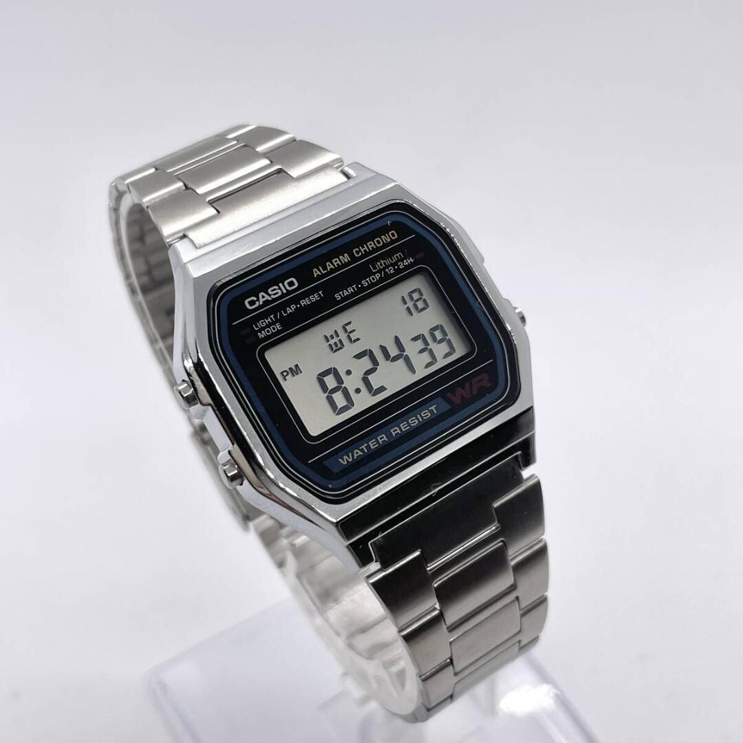 N/MINT Casio A158W Vintage Digital Alarm Chronograph Watch Authentic From Japan