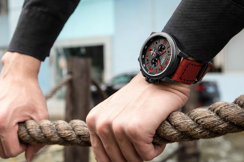 CURREN Men Watch Top Brand Men Military Sport Wristwatch Leather Quartz Watches