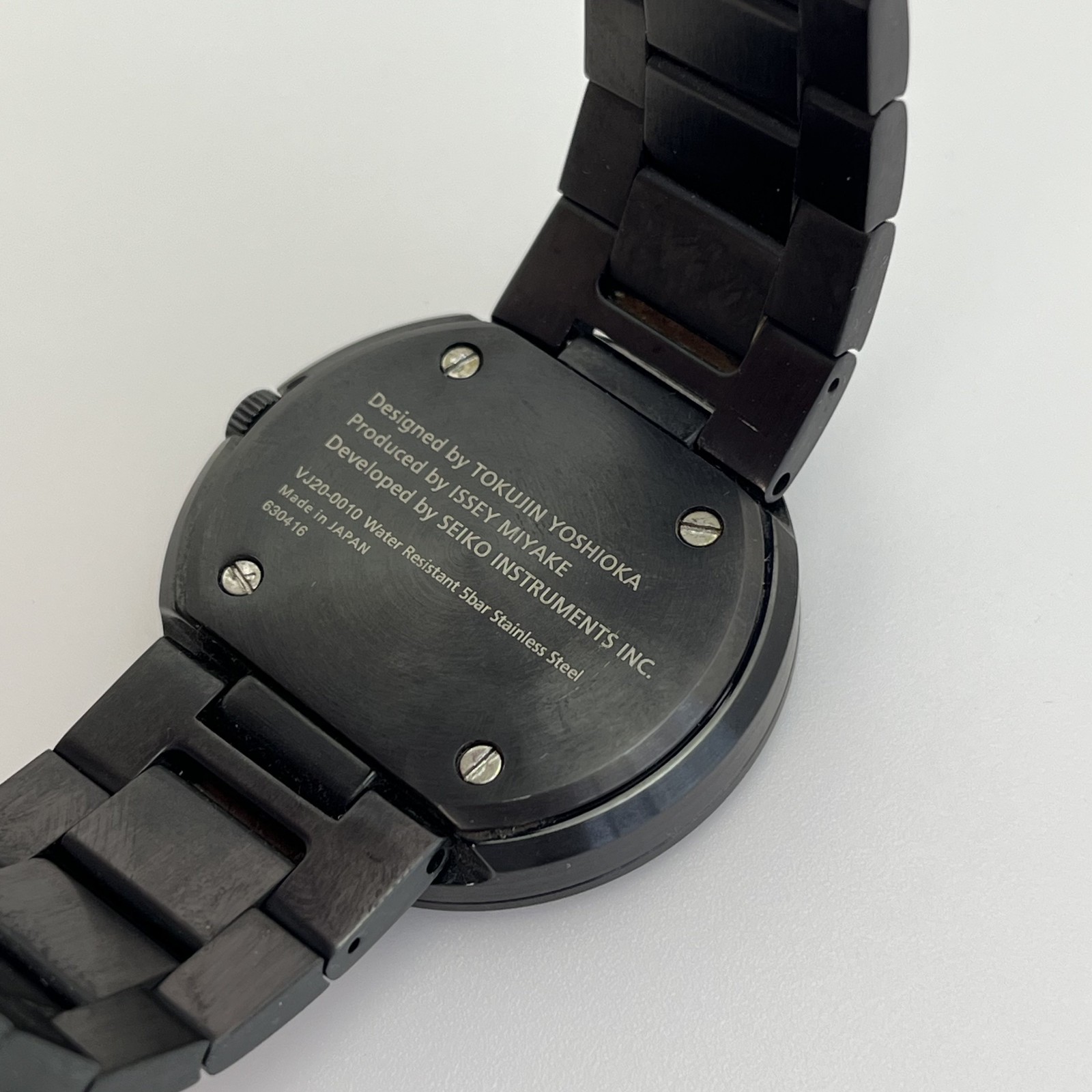 Issey Miyake TO by TOKUJIN YOSHIOKA VJ20-0010 Qz Japan Designer Watch Black#637B