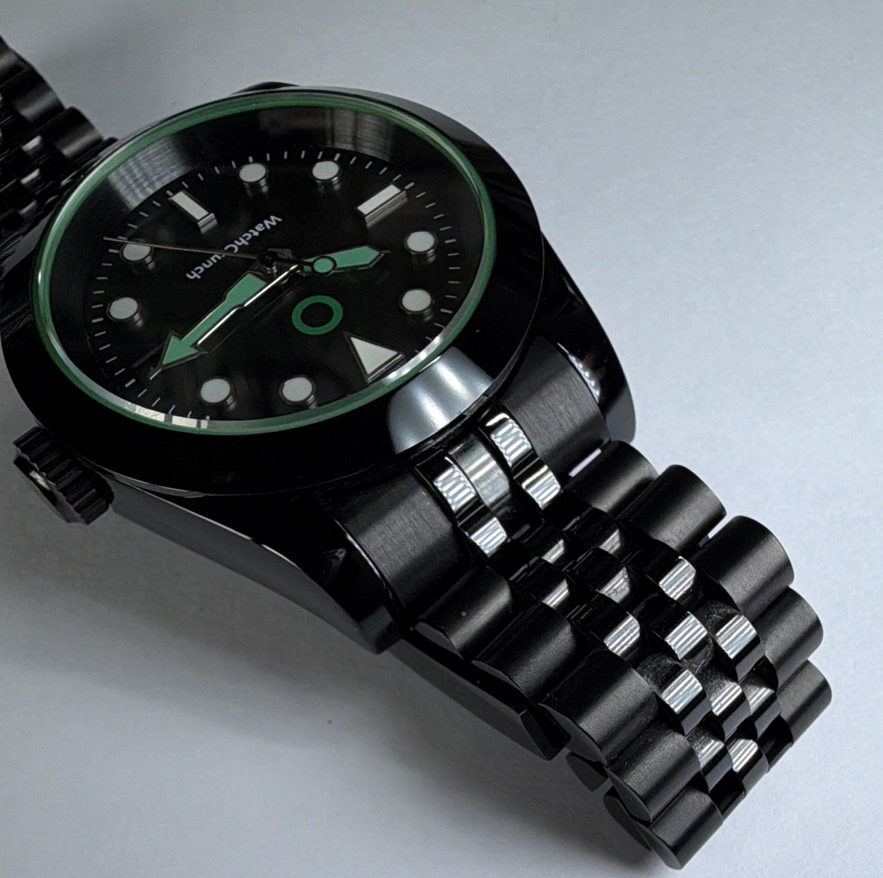 WatchCrunch inspired “Milgauss” Mod Automatic NH35 – on the fly adjust PVD