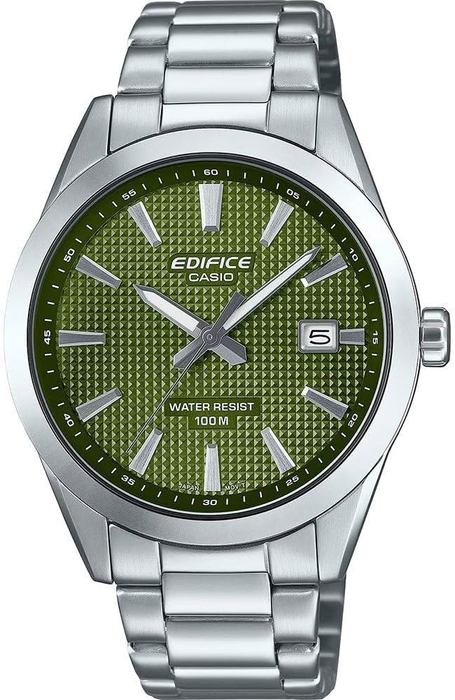 Casio Edifice EFV-160D-3AVEF Men Green Steel 10 ATM Wrist Watch