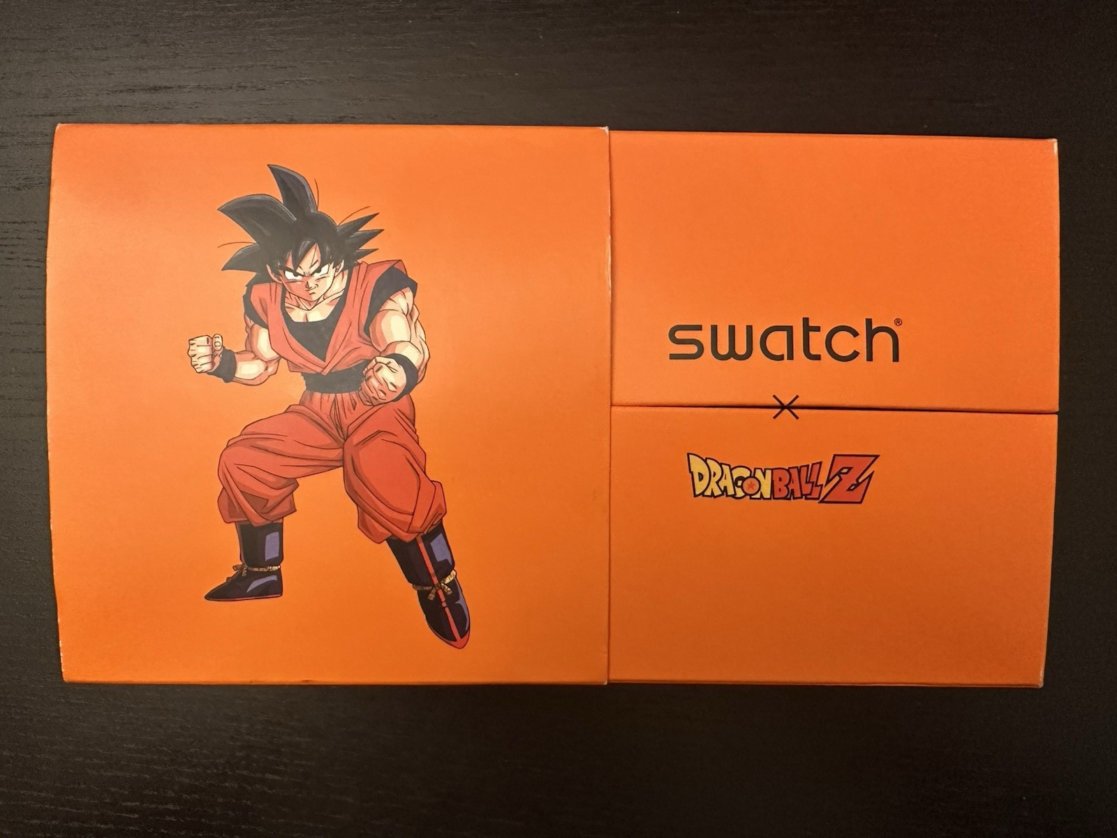 NEW Goku x Swatch Limited Ed Dragon Ball Z Wristwatch (SB01Z101) Box&Sleeve
