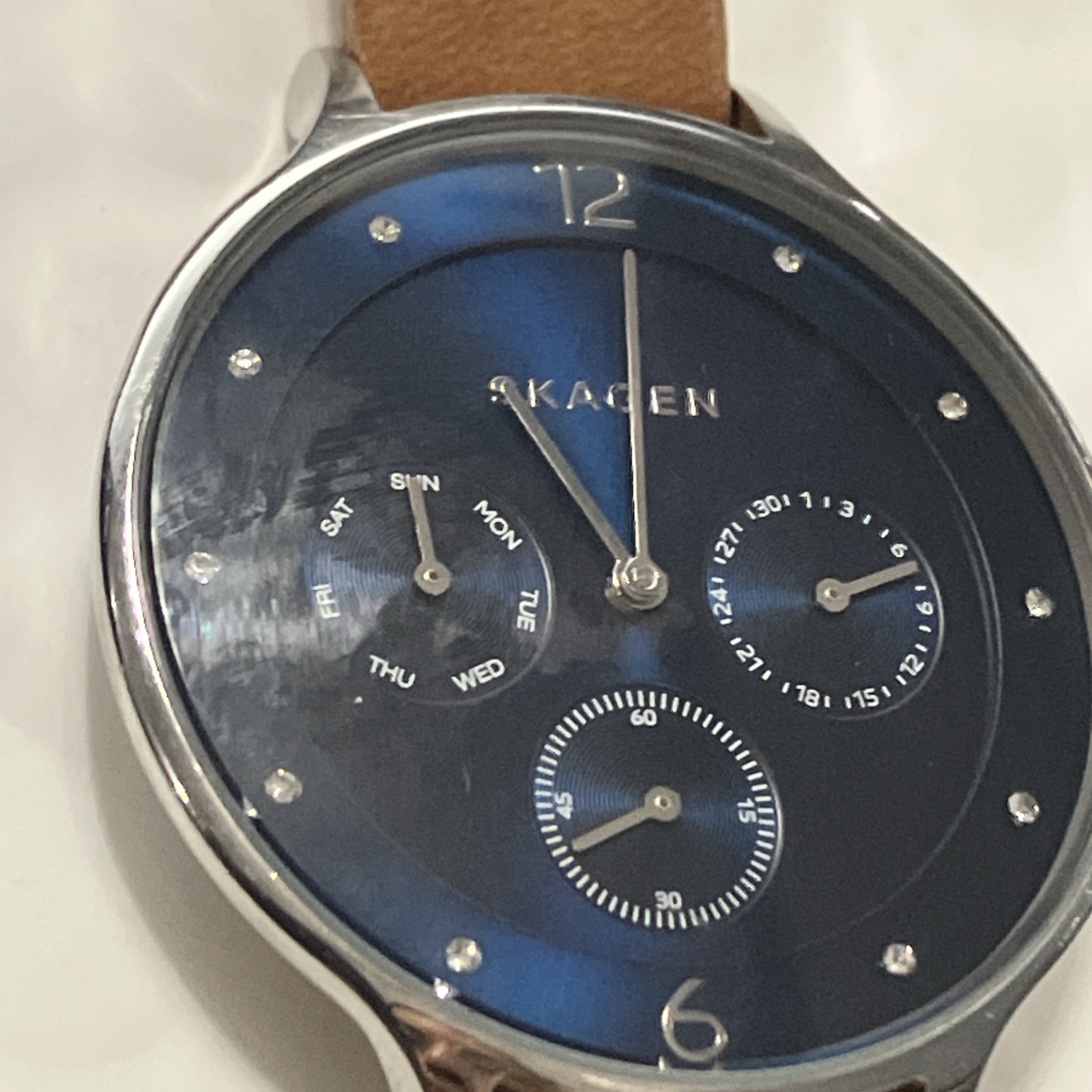 Skagen Denmark SKW2310 Women’s Steel Watch Mineral Crystal For Repair Or Repair