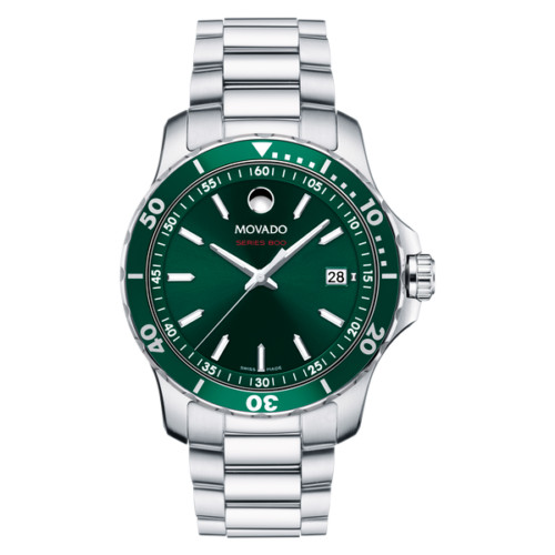 New Movado 800 Green Steel Men’s Watch 2600136 (FEDEX 2 DAYS)