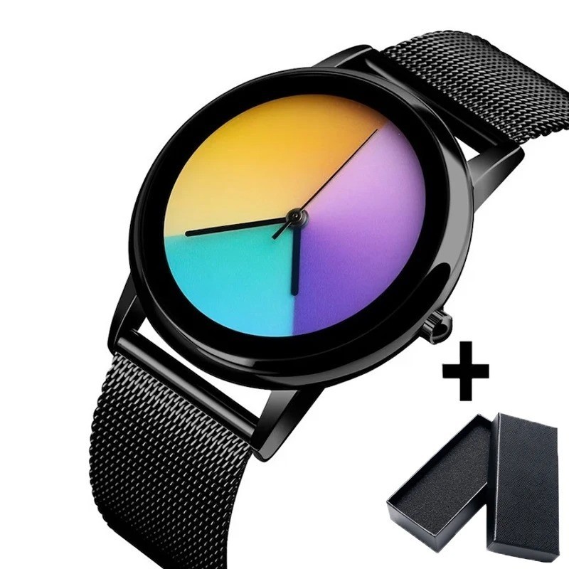 New Unique Women Watch Fashion Casual Colorful Changing Dial Quartz Wriswatch