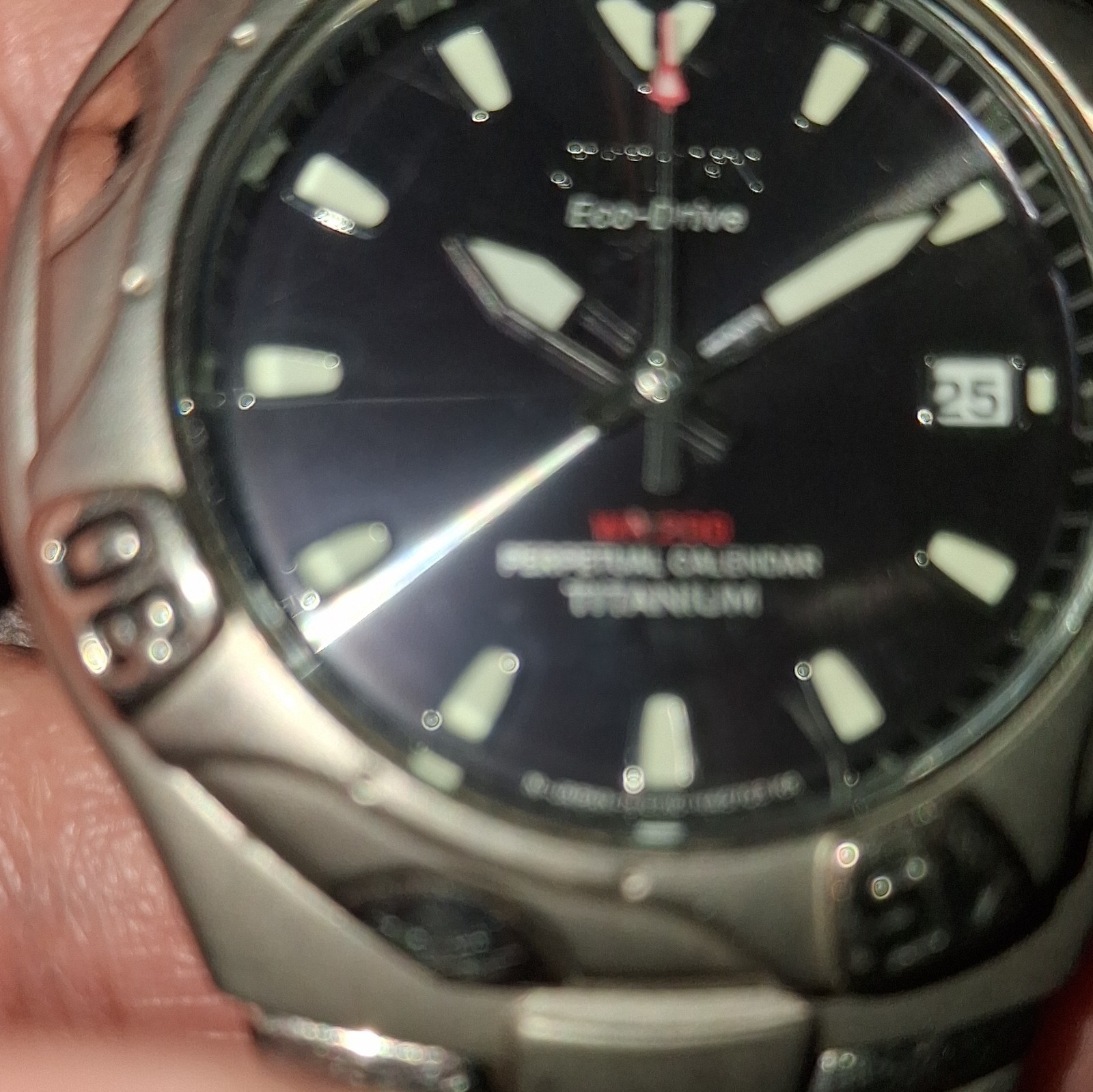 Citizen Eco-Drive Titanium Quartz 200m Black Dial Perpetual Calendar Men’s 41mm