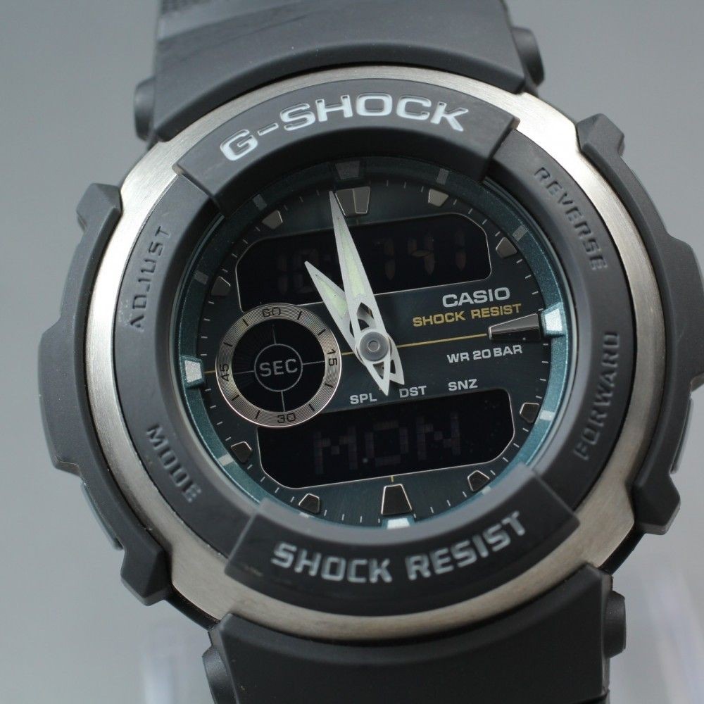 Working Condition CASIO G Shock G300 Black Silver Black Multifunction Luminous B