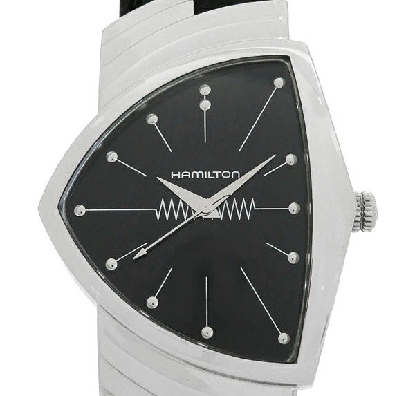 HAMILTON Ventura H24411732 Black Wrist Size 18.5cm Men’s Used Watch #71115