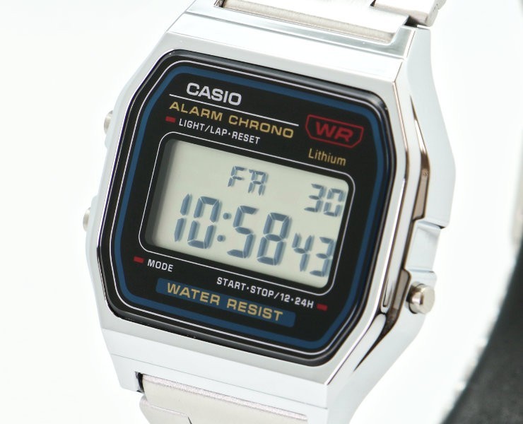 Casio A159WA-N1JH Digital Watch Stainless Steel Vintage Alarm JDM NEW JAPAN