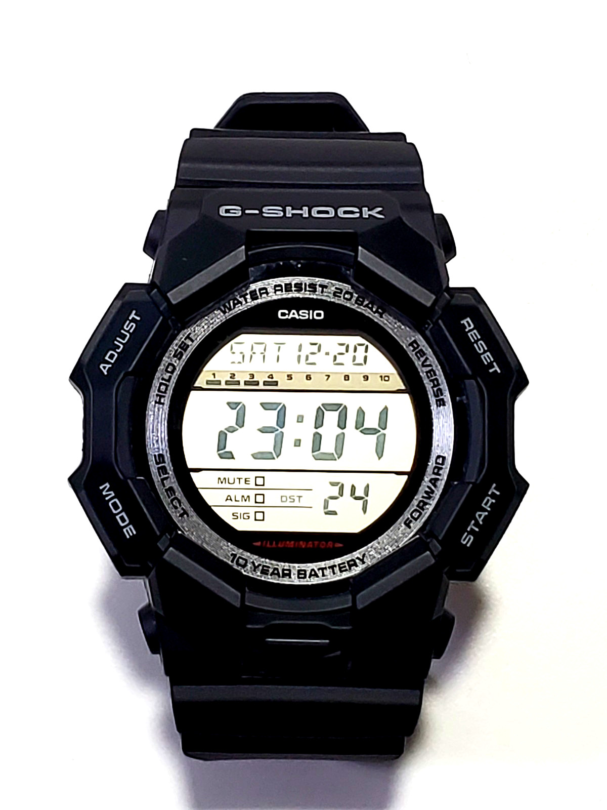 CASIO G-SHOCK GD-010 World Time Black Digital Watch Bio-Based Resin