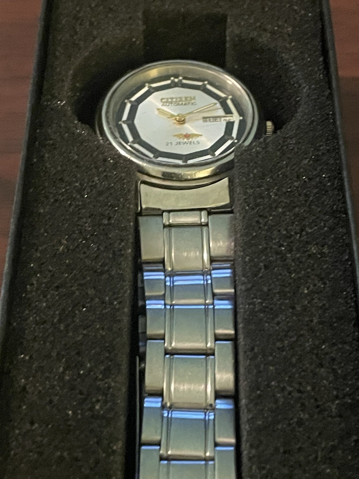 Vintage Citizen Automatic 21 Jewel Day Date Japan Rare Octagon Dial Retro Watch