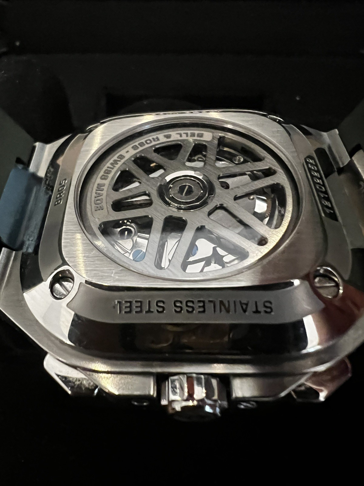 BELL&ROSS BR05 Chronograph. Green Steel BR05C-GN-ST/SRB. Excellent!!