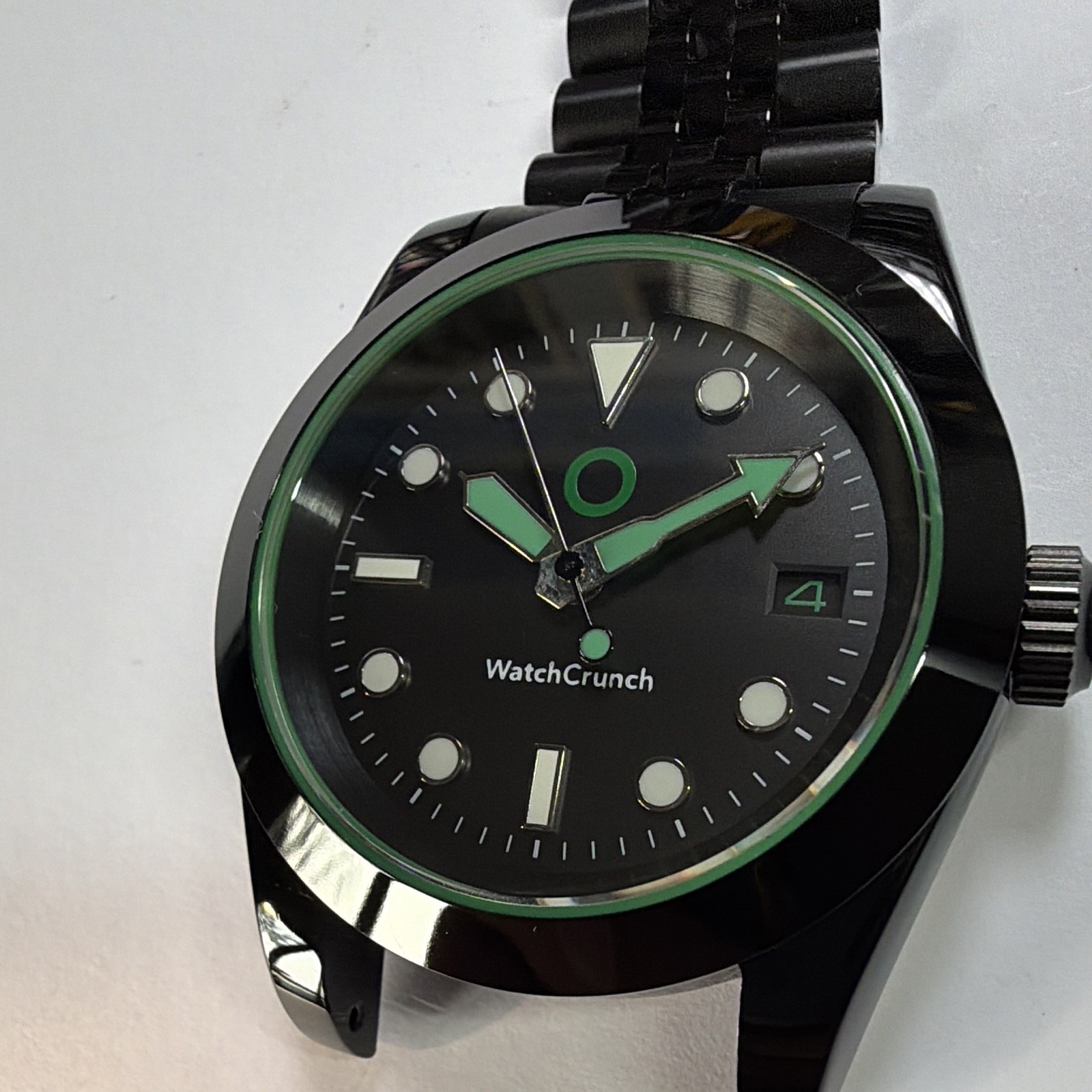 WatchCrunch inspired “Milgauss” Mod Automatic NH35 – on the fly adjust PVD