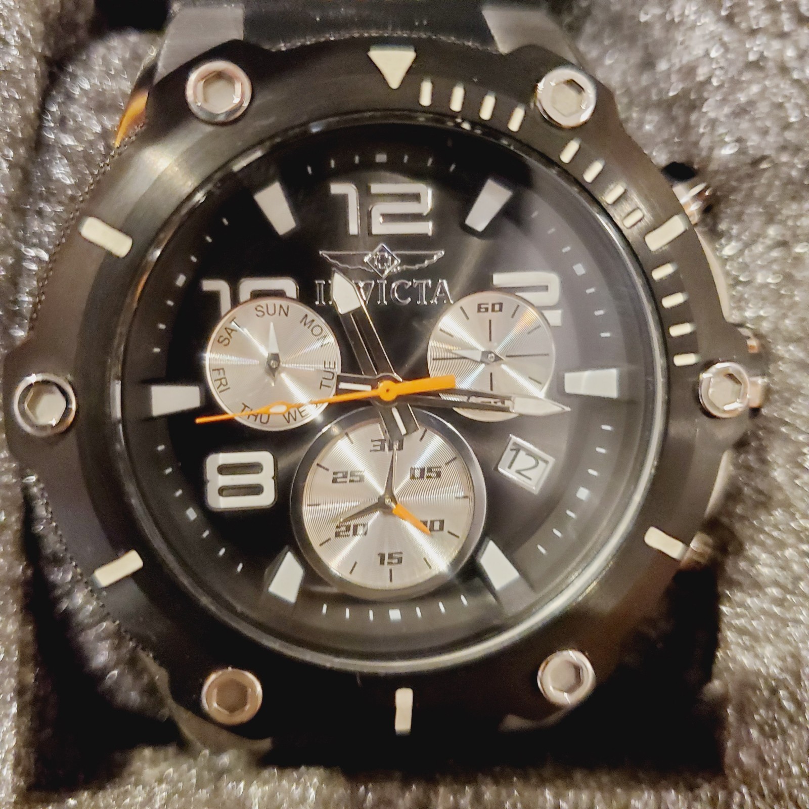 Invicta Speedway 52mm Stainless Steel 26mm Silicone Strap Watch with Case Works