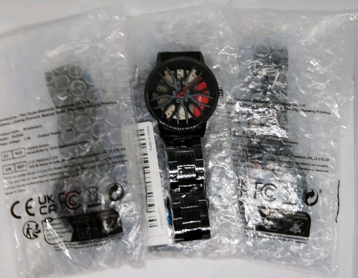 Wholesale Lot 3 Men Car Racing Alloy Wheel Caliper 3D Design Quartz Watch