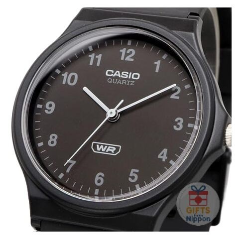 Casio MQ-24B-1B Quartz Analog Watch 38.8mm Black Biomass Plastic Band New