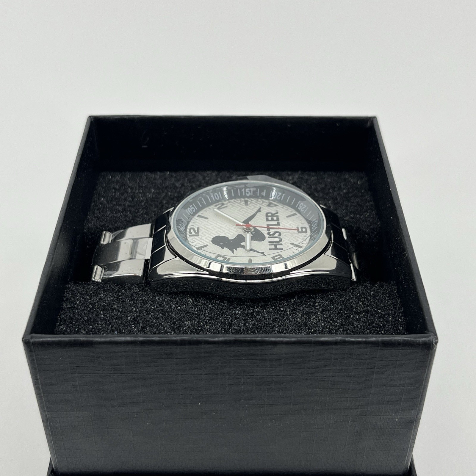 Game Time Men’s Silver Hustler Watch TXT Series Sitting Lady Logo New