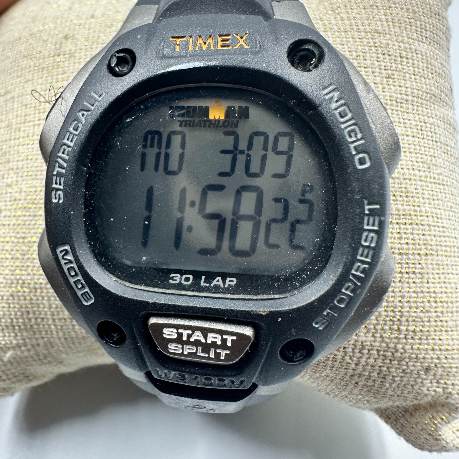 Timex Ironman Triathlon Digital Watch Black Grey Mens 33MM New Battery